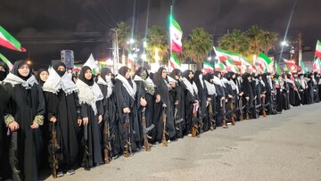 رژه بانوان و دختران جان فدا در آمل