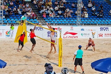 طوفان مسابقات والیبال ساحلی را به تعویق انداخت