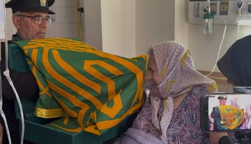 پرچم آستان رضوی در بیمارستان موسی بن جعفر(ع) قوچان