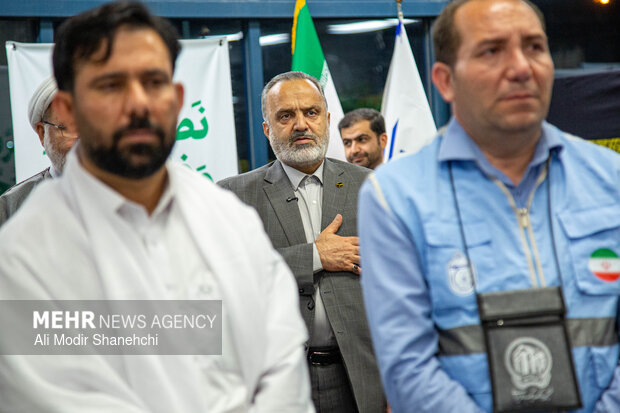 بدرقه نخستین کاروان حج ۱۴۰۵ از فرودگاه مشهد