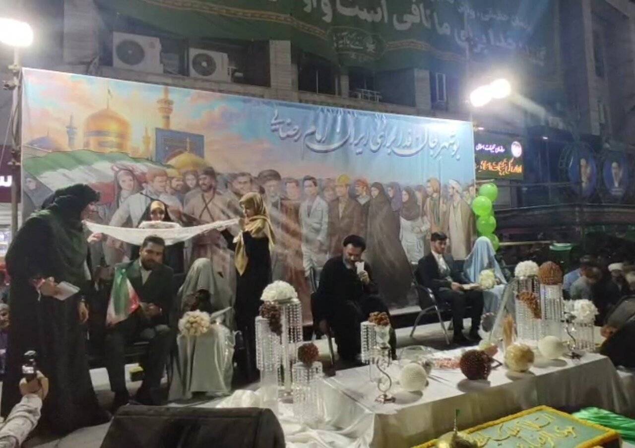 مراسم ازدواج در تجمع امام‌رضایی‌ها در بوشهر