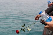 محل شهادت ملوانان در خلیج فارس گلباران شد