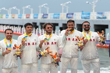 Iran beach water polo beats China for Asian Games gold
