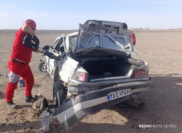 واژگونی خودرو در محور فهرج - زاهدان سه کشته و ۱۰ مصدوم داشت