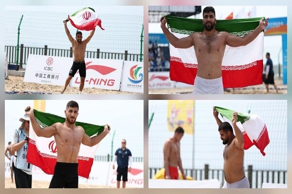 Iran sweeps beach wrestling golds at Asian Beach Games