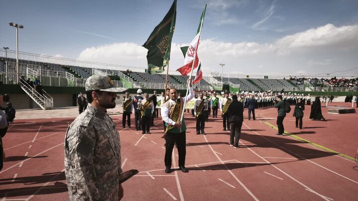 رزمایش سراسری جان‌فدا برای ایران امام‌رضا (ع) در ورزشگاه امام اراک