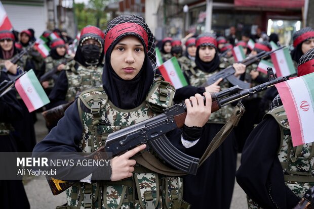 رزمایش بانوان جانفدا در شهرستان شفت