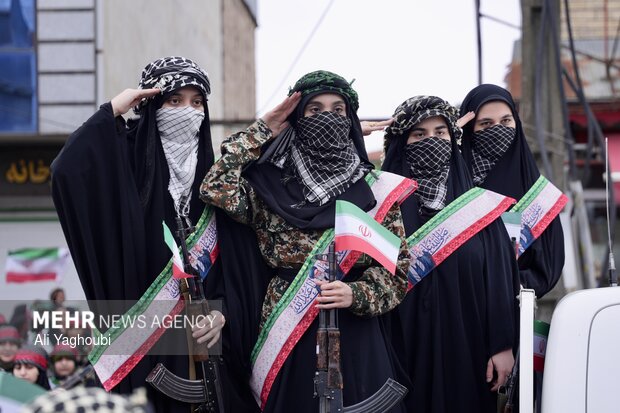 رزمایش بانوان جانفدا در شهرستان شفت