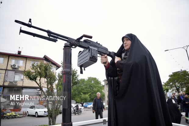 رزمایش بانوان جانفدا در شهرستان شفت