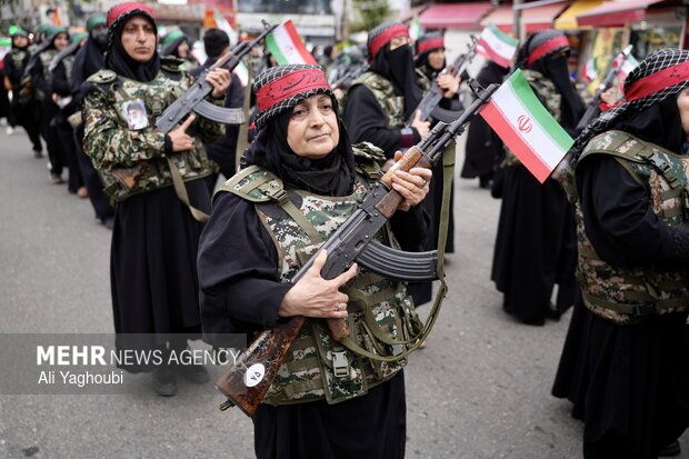 رزمایش بانوان جانفدا در شهرستان شفت