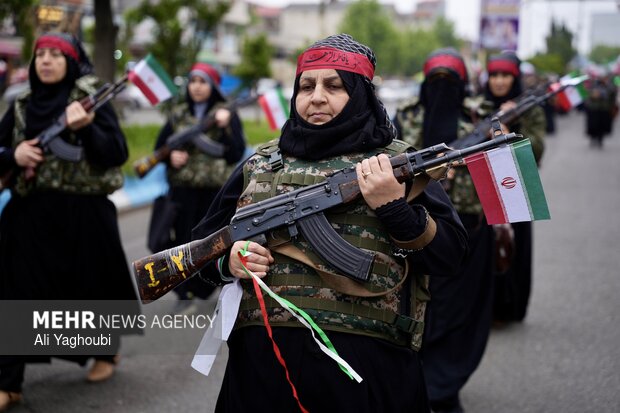 رزمایش بانوان جانفدا در شهرستان شفت
