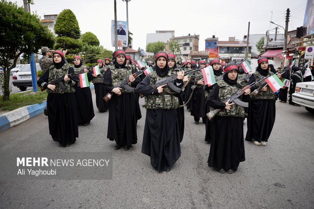 رزمایش بانوان جانفدا در شهرستان شفت
