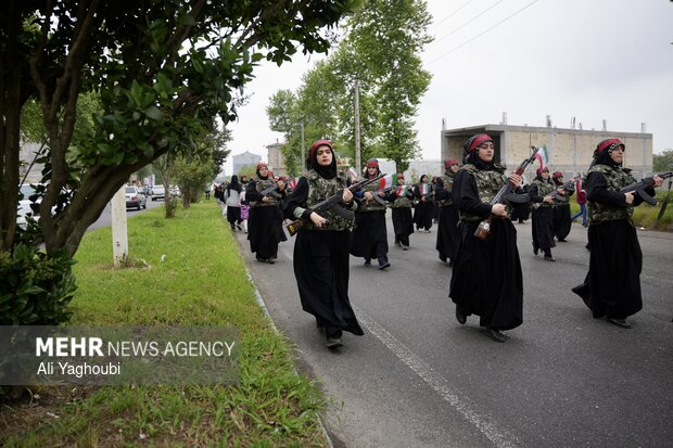 رزمایش بانوان جانفدا در شهرستان شفت