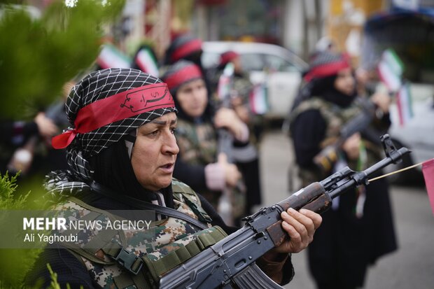 رزمایش بانوان جانفدا در شهرستان شفت