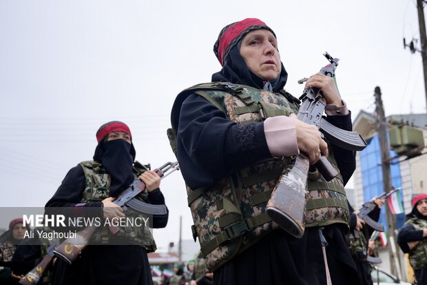 رزمایش بانوان جانفدا در شهرستان شفت