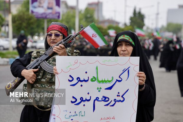 رزمایش بانوان جانفدا در شهرستان شفت