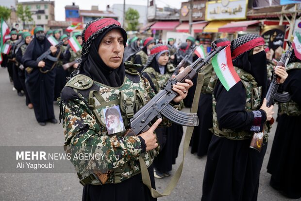 رزمایش بانوان جانفدا در شهرستان شفت