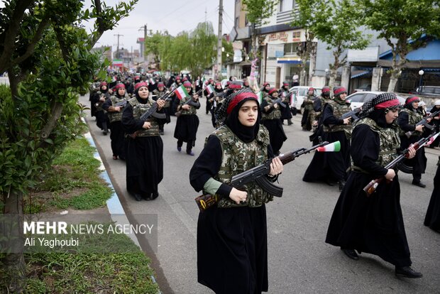 رزمایش بانوان جانفدا در شهرستان شفت