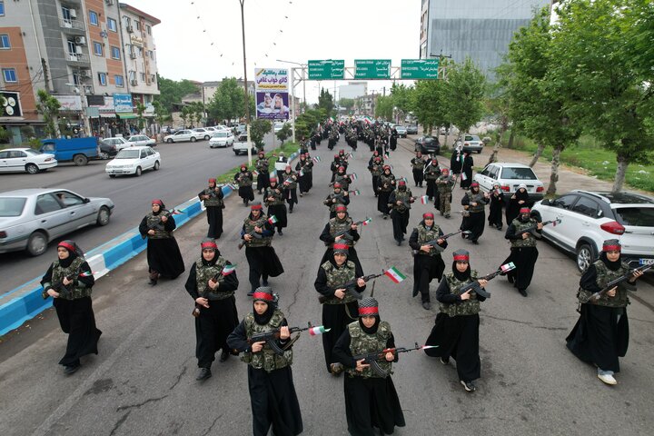 رزمایش دختران جان‌فدا در شفت
