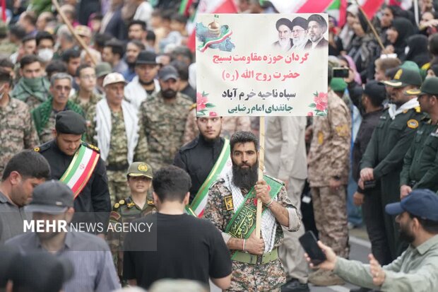 رزمایش جانفدایان ایران امام رضایی در شهرستان خرم‌آباد