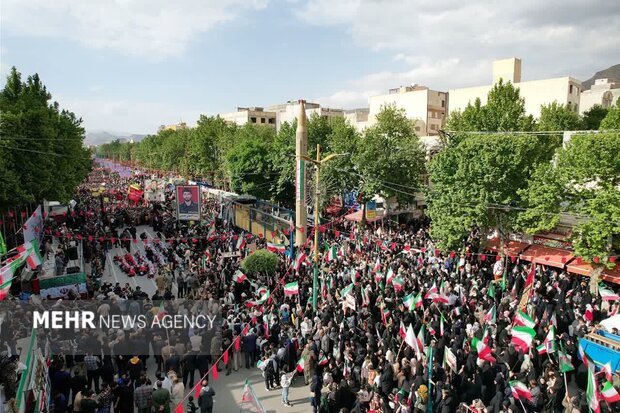 رزمایش جانفدایان ایران امام رضایی در شهرستان خرم‌آباد