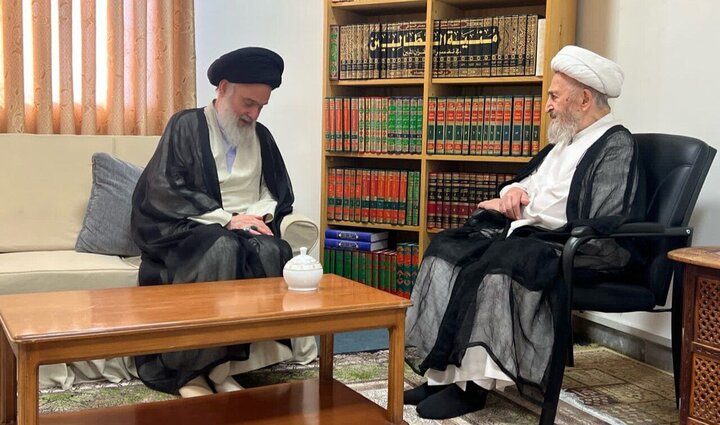 آیت‌الله حسینی‌بوشهری با آیت‌الله سبحانی دیدار کرد