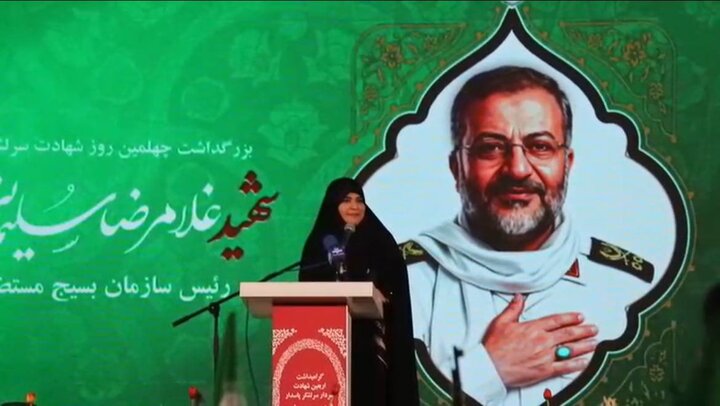 مراسم اربعین سرلشکر غلامرضا سلیمانی در زادگاهش فارسان