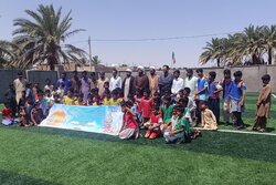  بهره‌برداری از زمین چمن فوتبال روستای کهنک لدی شهرستان دلگان