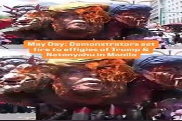 VIDEO: Effigies of Trump, Netanyahu set on fire in Manila
