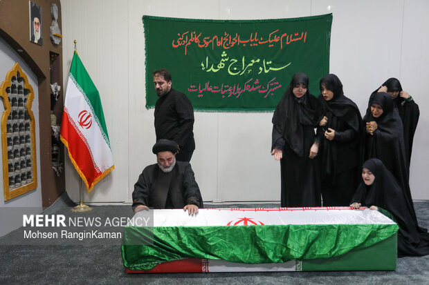 مراسم وداع با پیکر مطهر شهید سید علی موسوی هوایی