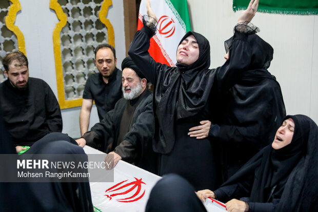 مراسم وداع با پیکر مطهر شهید سید علی موسوی هوایی