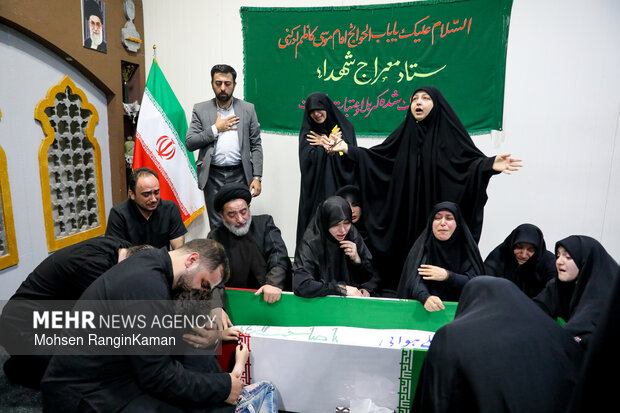 مراسم وداع با پیکر مطهر شهید سید علی موسوی هوایی