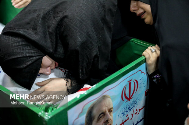 مراسم وداع با پیکر مطهر شهید سید علی موسوی هوایی