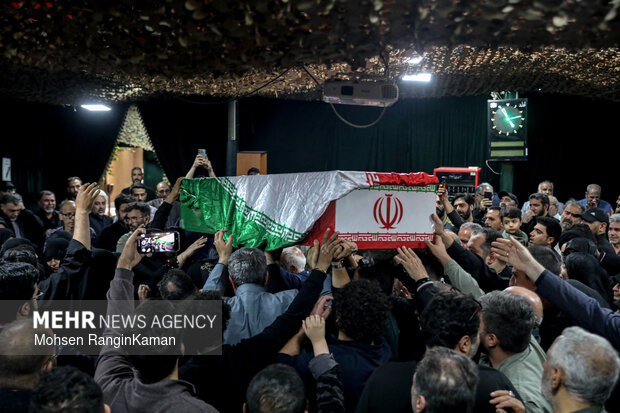 مراسم وداع با پیکر مطهر شهید سید علی موسوی هوایی