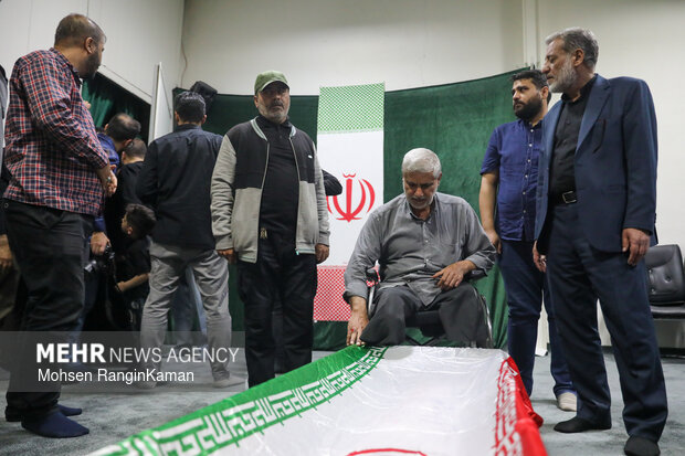 مراسم وداع با پیکر مطهر شهید سید علی موسوی هوایی