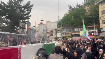 استقبال از پیکرهای مطهر شهدای گمنام در مازندران