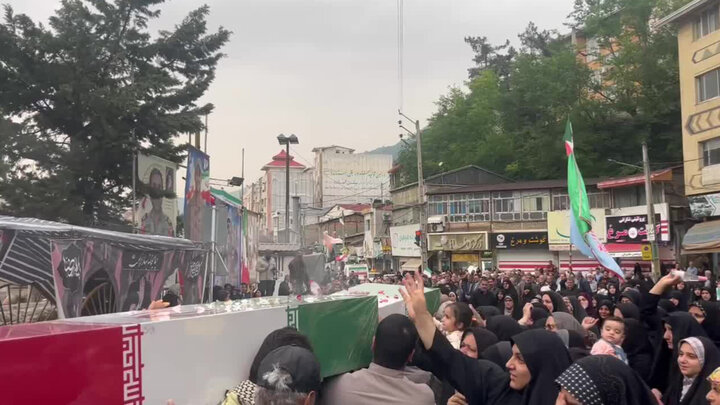 استقبال از پیکرهای مطهر شهدای گمنام در مازندران