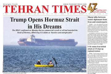 Front pages of Iran’s English dailies on May 05