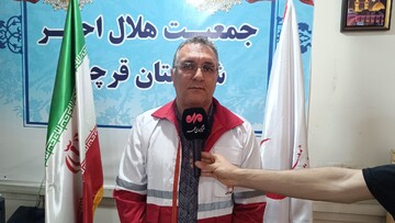 استقرار ۵۰ نیروی داوطلب و امدادگر هلال احمر در میدان امام خمینی قرچک