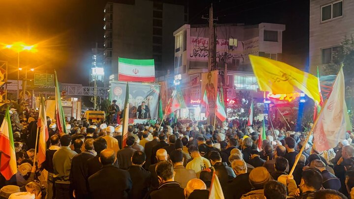 مراسم وداع با شهید گمنام در  راهپیمایی اقتدار نکا