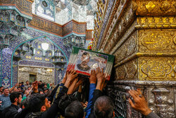 مراسم تشییع بسیجی شهید مدافع امنیت محسن گرایی در قم