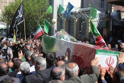 مراسم تشییع پیکر مطهر شهید والامقام دانیال نوریان در ایلام