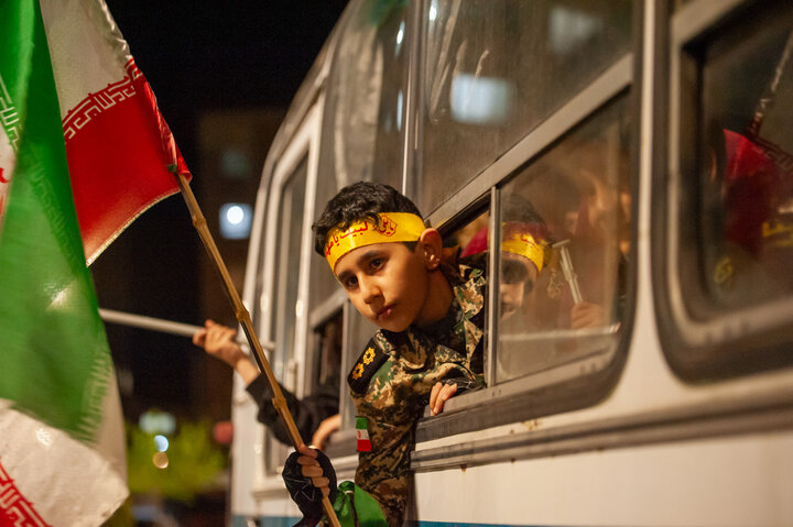 کاروان نمادین اعزام به جبهه در همدان