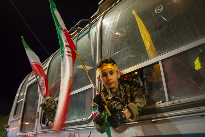 کاروان نمادین اعزام به جبهه در همدان