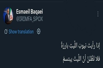وتەبێژی وەزارەتی دەرەوەی ئێران: ددانی شێر دەرکەوێ پێناکەنێت!