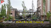 Aftermath of U.S.-Israeli airstrike on Shahid Beheshti University