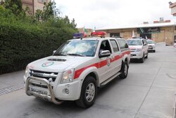 رژه خودرویی جمعیت هلال احمر خراسان شمالی