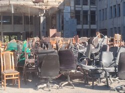 ساختمان سازمان جهاد کشاورزی لرستان ۶۳ روز بعد از حمله دشمن