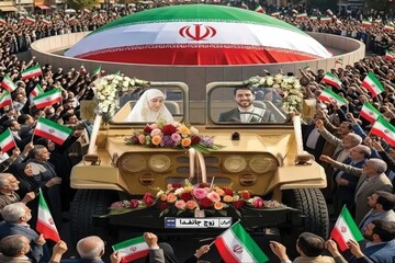 حضور ۱۱۰ زوج «جان‌فدا» با خودروهای نظامی در پایتخت