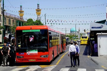 سرویس‌دهی رایگان ناوگان اتوبوسرانی مشهد در روز دحوالارض